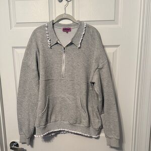 Edikted Gray Zip Collar Sweat set